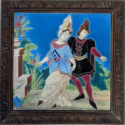 an image of a painting of a man and a woman dancing