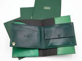 a wallet that is open and has a passport in it