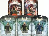 four star wars action figures are displayed on a white surface