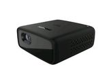 an image of a small black projector sitting on top of a white surface