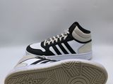 men ' s adidas sneakers in white and black with white soles