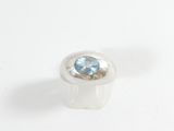 sterling silver ring with blue topaz stone