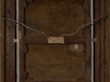 an image of a painting of a wooden frame hanging on a wall