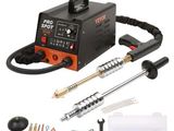 a close up of a soldering machine with tools on a white background
