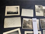 many old photos of people on the table together