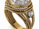 a gold and diamond ring