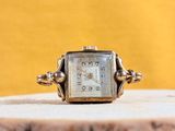 an image of a watch sitting on top of a tree stump