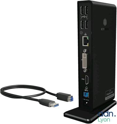 une image représentant un ordinateur auquel est branché un câble USB