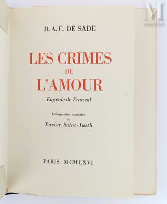 the cover of the book les crimes de l ' amour is open