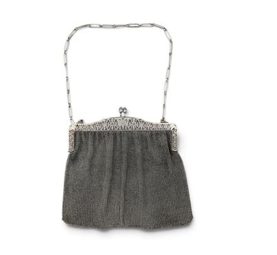 a close up of a purse on a white background