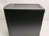 an image of a black computer case sitting on top of a white table