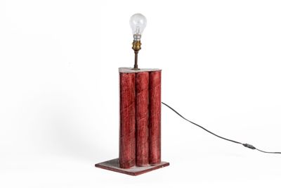Nicole GUYHART (1948-2021) Lampe en technique mixte, Peinte …