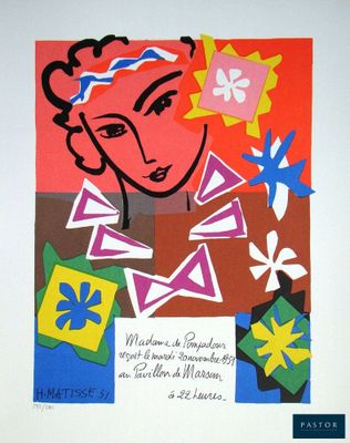 une image d'un tableau représentant une femme avec une fleur dans les cheveux