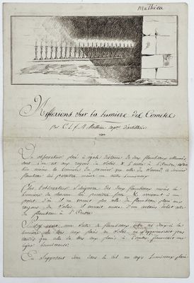 [COMÈTES]. MATHIEU (C. L. F. M.). RÉFLEXIONS SUR LA LUMIÈRE DES COMÈTE - Photo 1