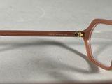 the glasses are made of plastic and have a brown frame