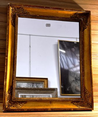 Petit Miroir Empire doré à la feuille d’or 38,5 X 33