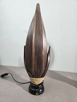 Paire de lampes en feuille de bananier ? et corde tressée (photo 4)