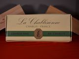 a box of wine that is sitting on a table