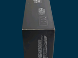 a black box that has a black label on it