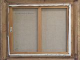 an image of a picture of a window with a message on it