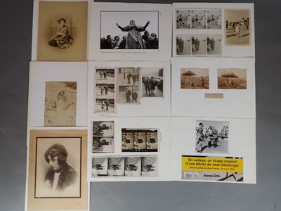 many pictures of a man on a horse and a woman on a horse