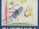 a blue poster with a drawing of a woman and a bird