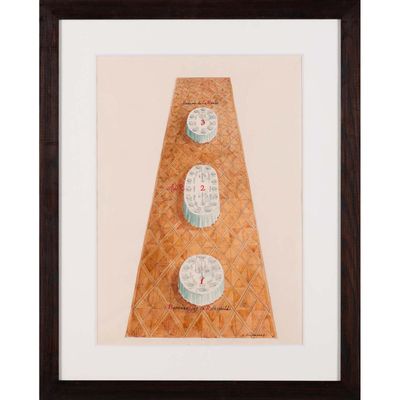 Alexandre SEREBRIAKOFF (19071995) Plan de table Aquare... 74545101