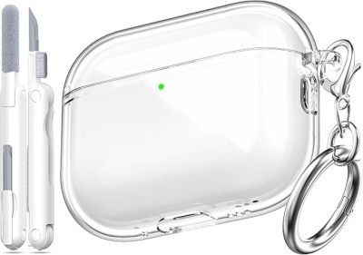 un étui pour AirPods muni d'un porte-clés et de deux clés
