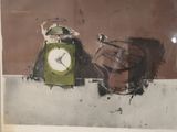 a picture of a painting of a clock on the wall