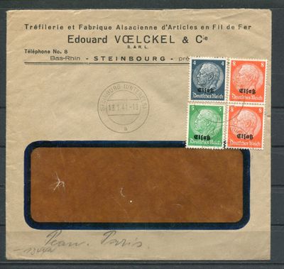 an old envelope with a stamp on the front and a stamp on the back