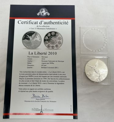 certificat d'authenticité d'une pièce d'argent de la Monnaie royale canadienne