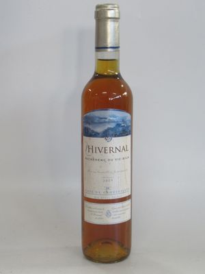 the bottle of wine is sitting on the table ready to be filled