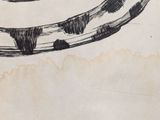 a drawing of a banana on a piece of paper
