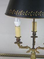 LAMPE BOUILLOTTE à trois bras de lumière en bronze et abat-j… (photo 3)