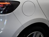 a close up of a car ' s tail light on display
