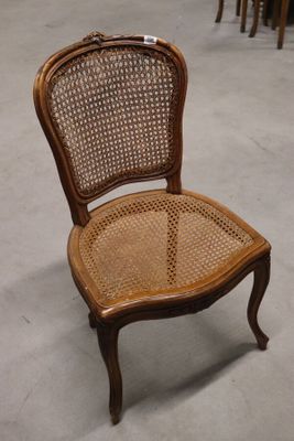 Chaise rustique Style Louis XV, canée