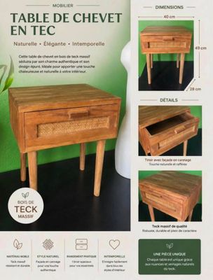 table de chevet en tec tec table de chevet en tec table de chevet en tec tec ensembles de mobilier de chambre à coucher noirs décoration d'intérieur