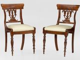 paire de chaises d'appoint en acajou de l'époque de George II, avec assises rembourrées
