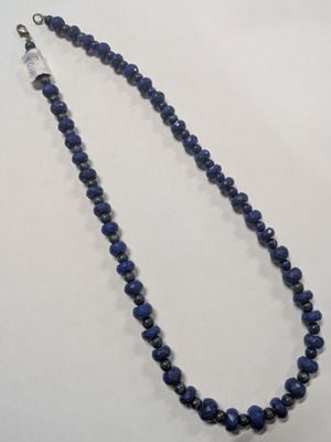 Collier en Lapis Lazuli et fermoir en argent. - Photo 1