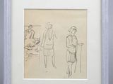 an image of a drawing of a man and a woman standing next to each other