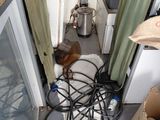 an image of a room with a lot of wires on the floor