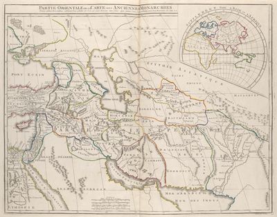une vieille carte de l'Empire romain datant du milieu du XIXe siècle