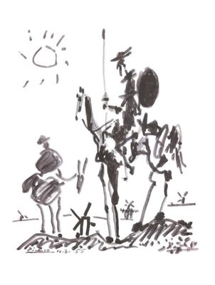 Pablo PICASSO (1881-1973) (d'après) - Don Quichotte, Lithogr…