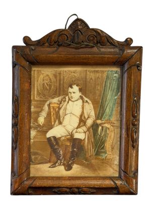 ECOLE XIXe. Portrait miniature de Napoléon d'après DELAROCHE…