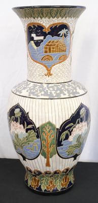 a large vase that is sitting on a table