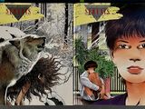two covers of a comic book with a picture of a boy and a wolf