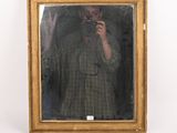 tableau représentant un homme en train de prendre un selfie devant un miroir