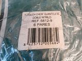 a plastic bag with a label on it that says touch chem quanatelle