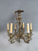 Lustre en bronze à 6 lumières orné de rinceaux. (photo 2)
