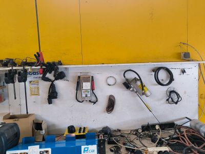 a picture of a workbench with a lot of tools on it